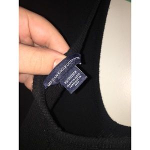 American Eagle Long-Sleeve Black Lace Dress